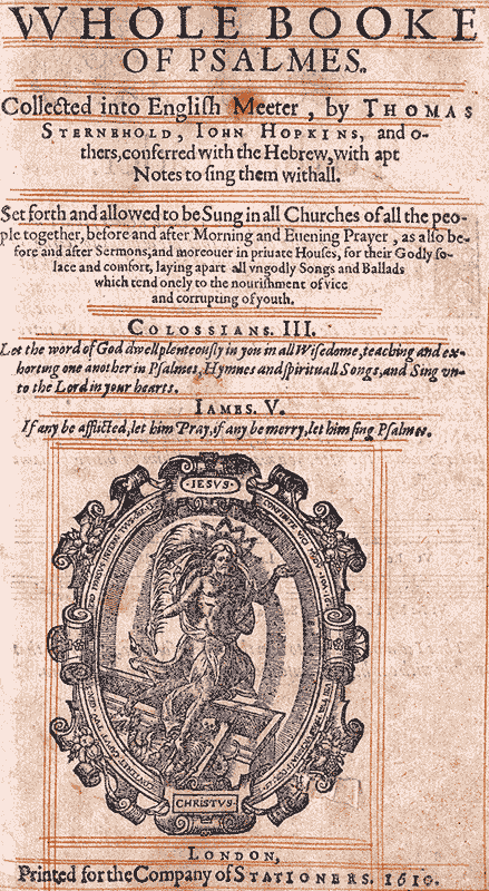 Whole Booke of Psalmes. Title Page. 1162x1600. 423kb.