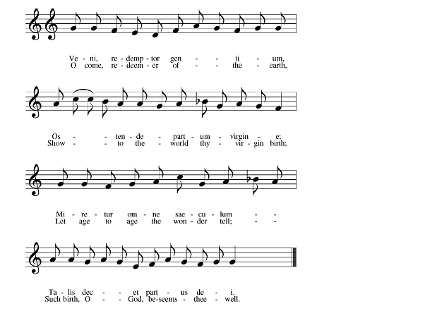 Veni redemptor gentium - example 1.