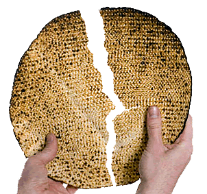 Breaking bread.